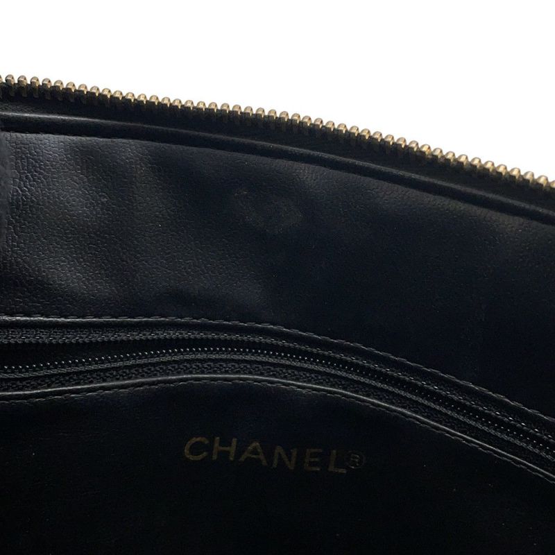 シャネル ハンドバッグ マトラッセ ココマーク ココボール キャビアスキン CHANEL 2wayショルダー 黒