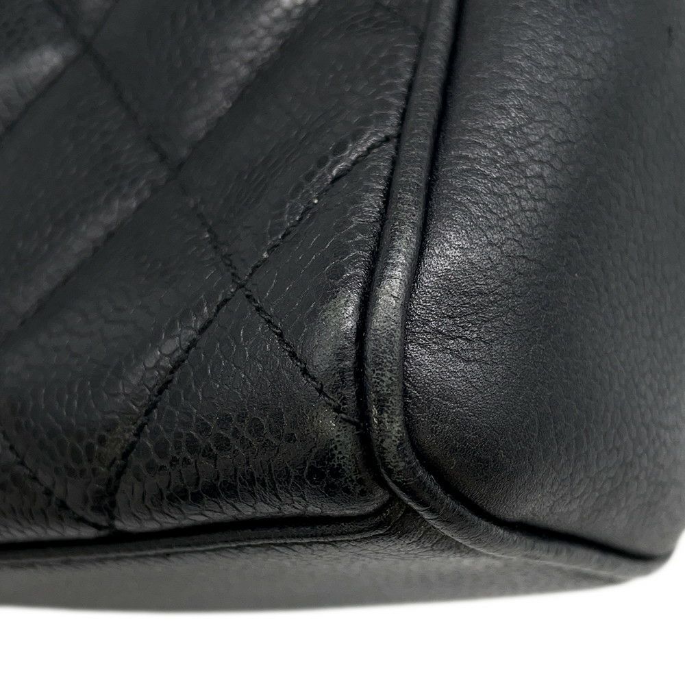 シャネル ハンドバッグ マトラッセ ココマーク ココボール キャビアスキン CHANEL 2wayショルダー 黒