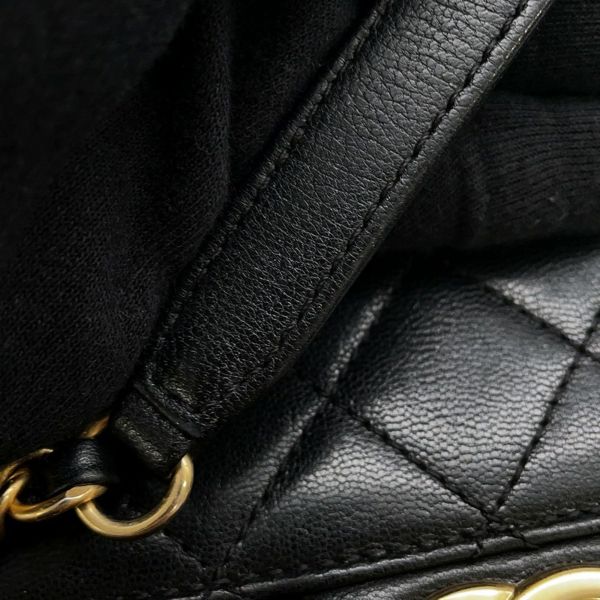ャネル チェーンショルダーバッグ マトラッセ ココマーク フェイクパール ラムスキン AS0584 CHANEL バッグ 黒