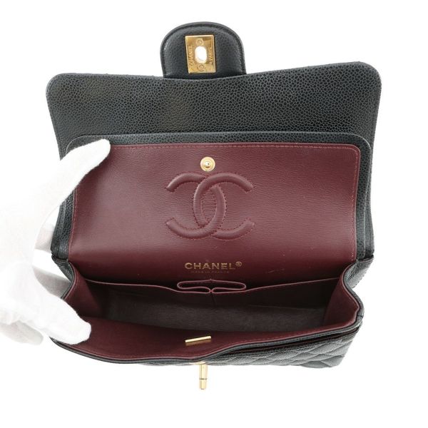 シャネル チェーンショルダーバッグ マトラッセ23 ココマーク ダブルチェーン キャビアスキン A01113 CHANEL バッグ 黒