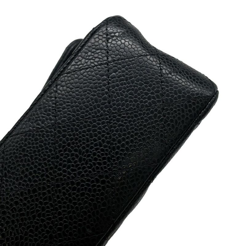 シャネル チェーンショルダーバッグ マトラッセ23 ココマーク ダブルチェーン キャビアスキン A01113 CHANEL バッグ 黒