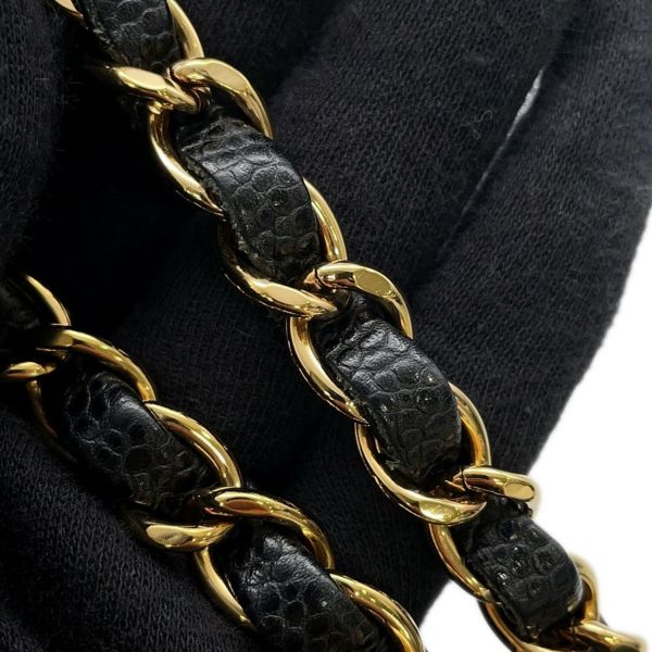 シャネル チェーンショルダーバッグ マトラッセ23 ココマーク ダブルチェーン キャビアスキン A01113 CHANEL バッグ 黒