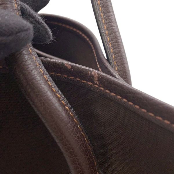 エルメス トートバッグ ガーデンパーティPM マロン/シルバー金具 トワルオフィシエ/ブッフルスキッパー □H刻印