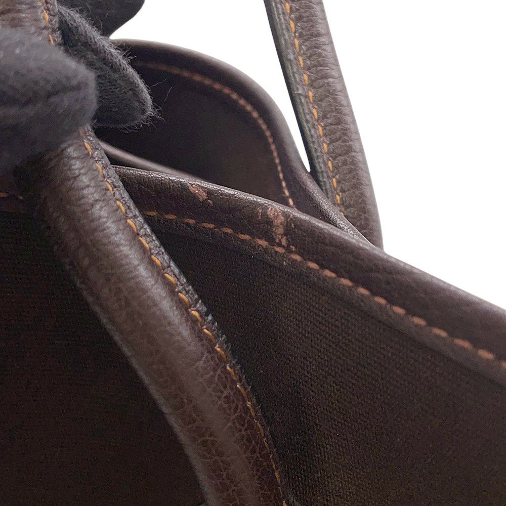 エルメス トートバッグ ガーデンパーティPM マロン/シルバー金具 トワルオフィシエ/ブッフルスキッパー □H刻印