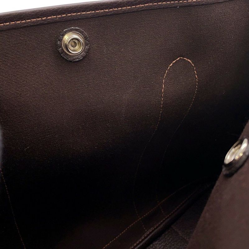 エルメス トートバッグ ガーデンパーティPM マロン/シルバー金具 トワルオフィシエ/ブッフルスキッパー □H刻印