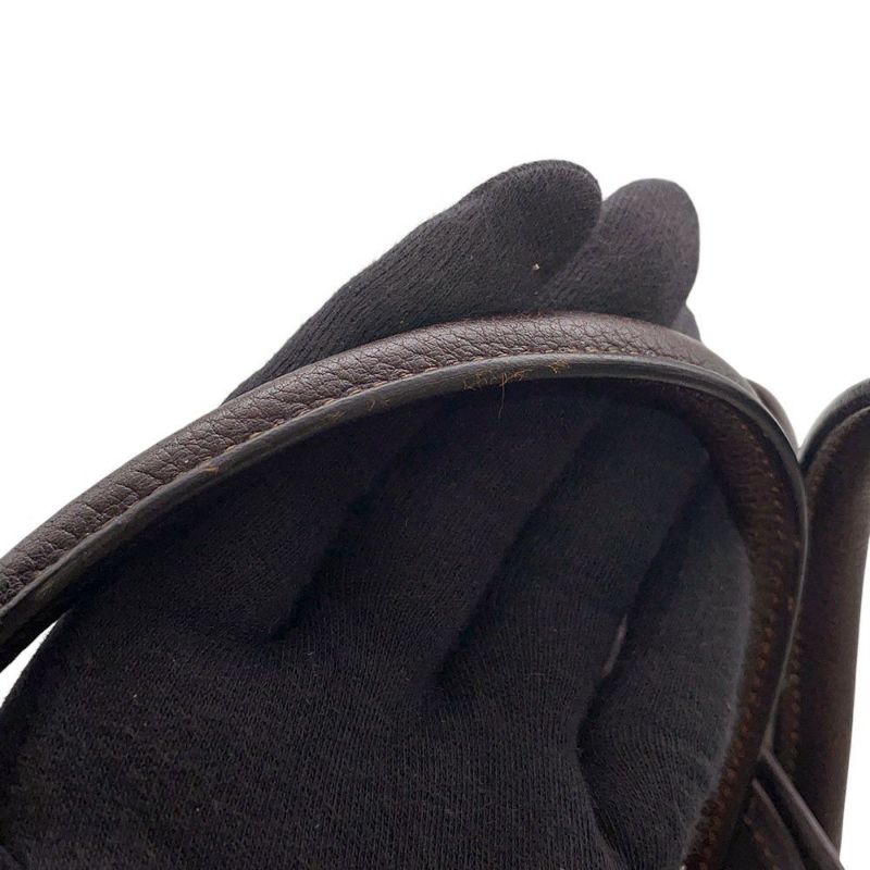 エルメス トートバッグ ガーデンパーティPM マロン/シルバー金具 トワルオフィシエ/ブッフルスキッパー □H刻印