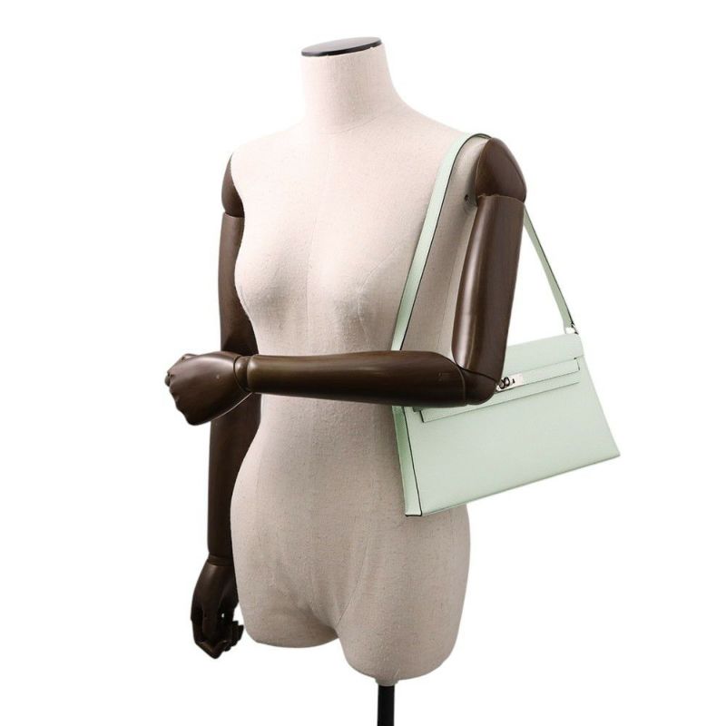 エルメス クラッチバッグ ケリーエラン ヴェールペパーミント/シルバー金具 エプソン K刻印 2wayショルダー