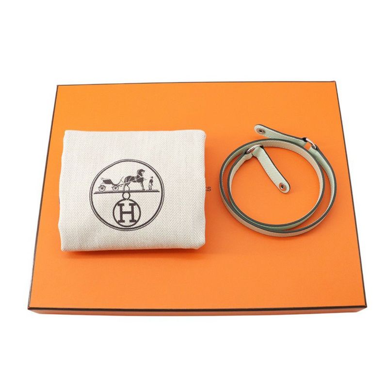 エルメス クラッチバッグ ケリーエラン ヴェールペパーミント/シルバー金具 エプソン K刻印 2wayショルダー