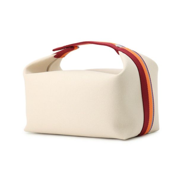 エルメス ポーチ ブリッド・ア・ブラックGM Hパヴィヨン ナチュラル/マルチカラー/シルバー金具 キャンバス