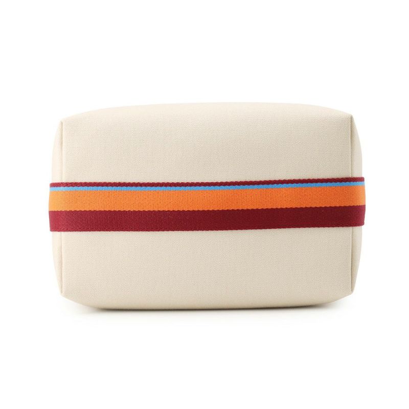 エルメス ポーチ ブリッド・ア・ブラックGM Hパヴィヨン ナチュラル/マルチカラー/シルバー金具 キャンバス