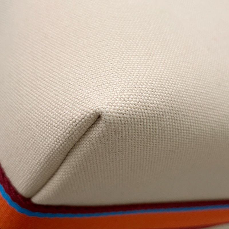 エルメス ポーチ ブリッド・ア・ブラックGM Hパヴィヨン ナチュラル/マルチカラー/シルバー金具 キャンバス