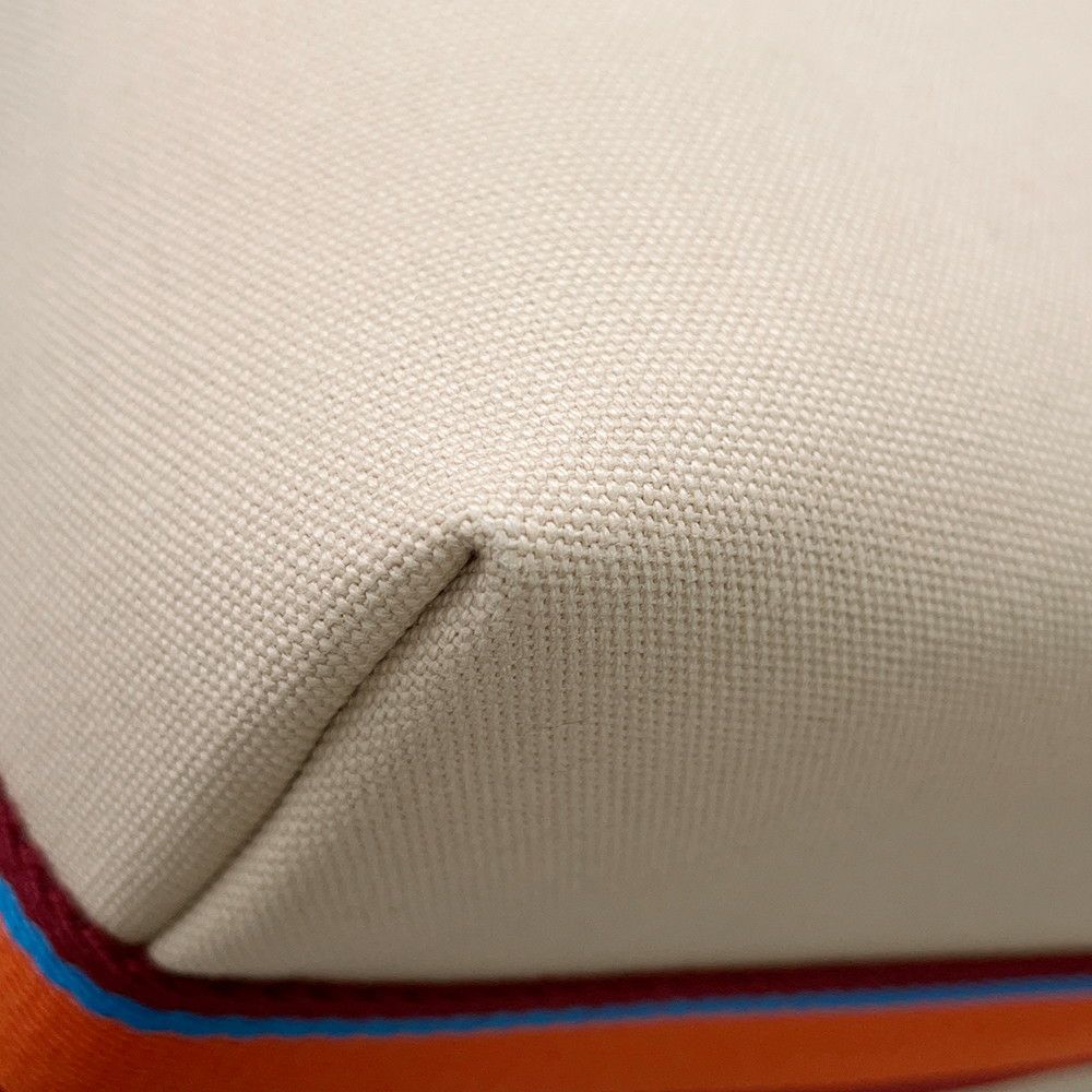 エルメス ポーチ ブリッド・ア・ブラックGM Hパヴィヨン ナチュラル/マルチカラー/シルバー金具 キャンバス