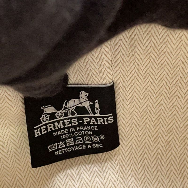 エルメス ポーチ ブリッド・ア・ブラックGM Hパヴィヨン ナチュラル/マルチカラー/シルバー金具 キャンバス