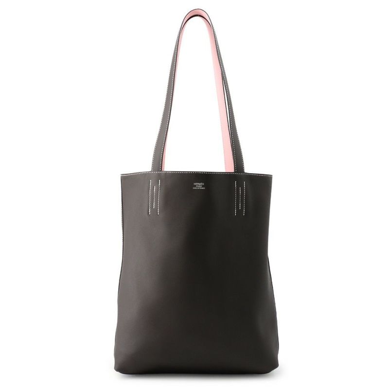 エルメス トートバッグ ネオ ドゥブルセンス 35 ローズサクラ/エベンヌ スイフト K刻印 リバーシブル