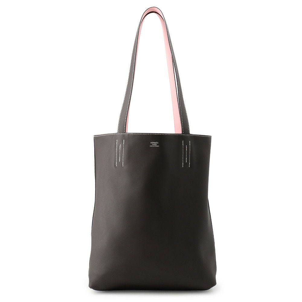 エルメス トートバッグ ネオ ドゥブルセンス 35 ローズサクラ/エベンヌ スイフト K刻印 リバーシブル