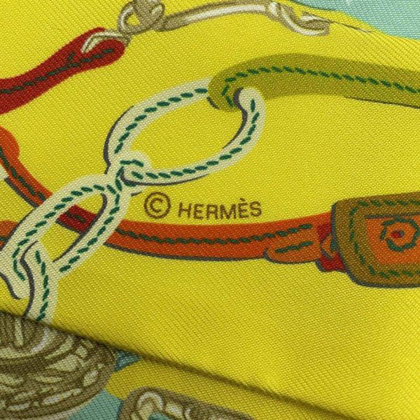 エルメス スカーフ ツイリー ブリッド・ドゥ・ガラアップリケピケ HERMES シルク 2023春夏