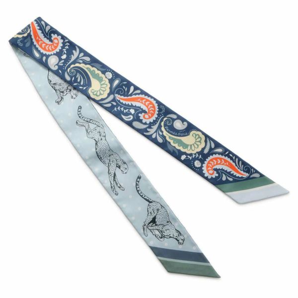 エルメス スカーフ ツイリー チーター・バンダナ Guepards Bandana HERMES シルク 2024秋冬