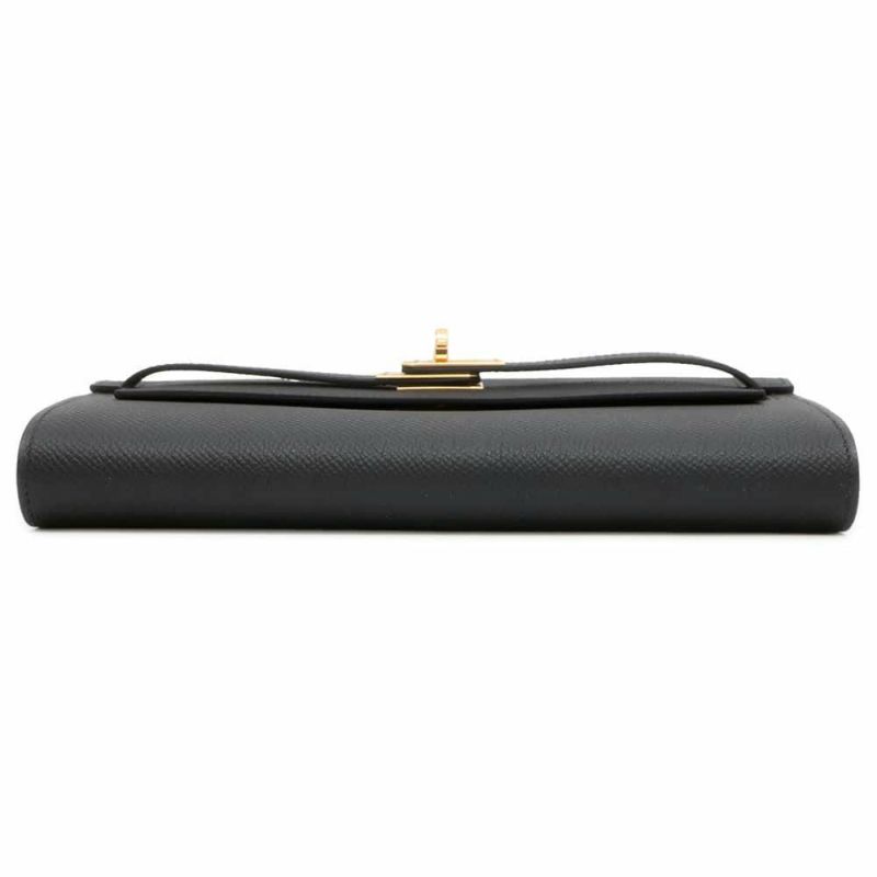 エルメス ケリーウォレット ロング トゥーゴー ブラック/ゴールド金具 エプソン B刻印 HERMES 黒