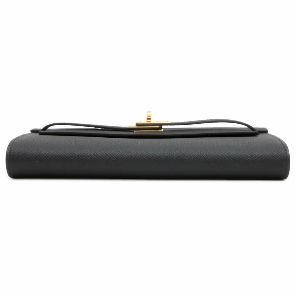 エルメス ケリーウォレット ロング トゥーゴー ブラック/ゴールド金具 エプソン B刻印 HERMES 黒