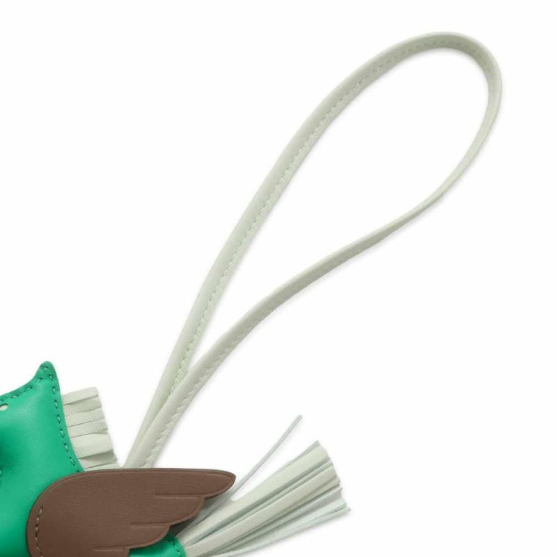 エルメス バッグチャーム ロデオPM ペガサス ミント/エトゥープ/ヴェールフィズ ラムスキン B刻印