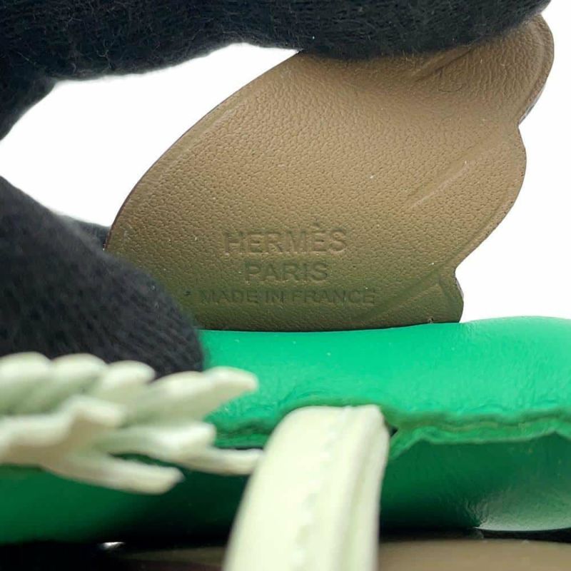 エルメス バッグチャーム ロデオPM ペガサス ミント/エトゥープ/ヴェールフィズ ラムスキン B刻印