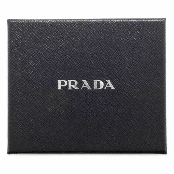 プラダ 二つ折り財布 サフィアーノ 2MO513 PRADA 財布 折りたたみ 札入れ 黒 メンズ