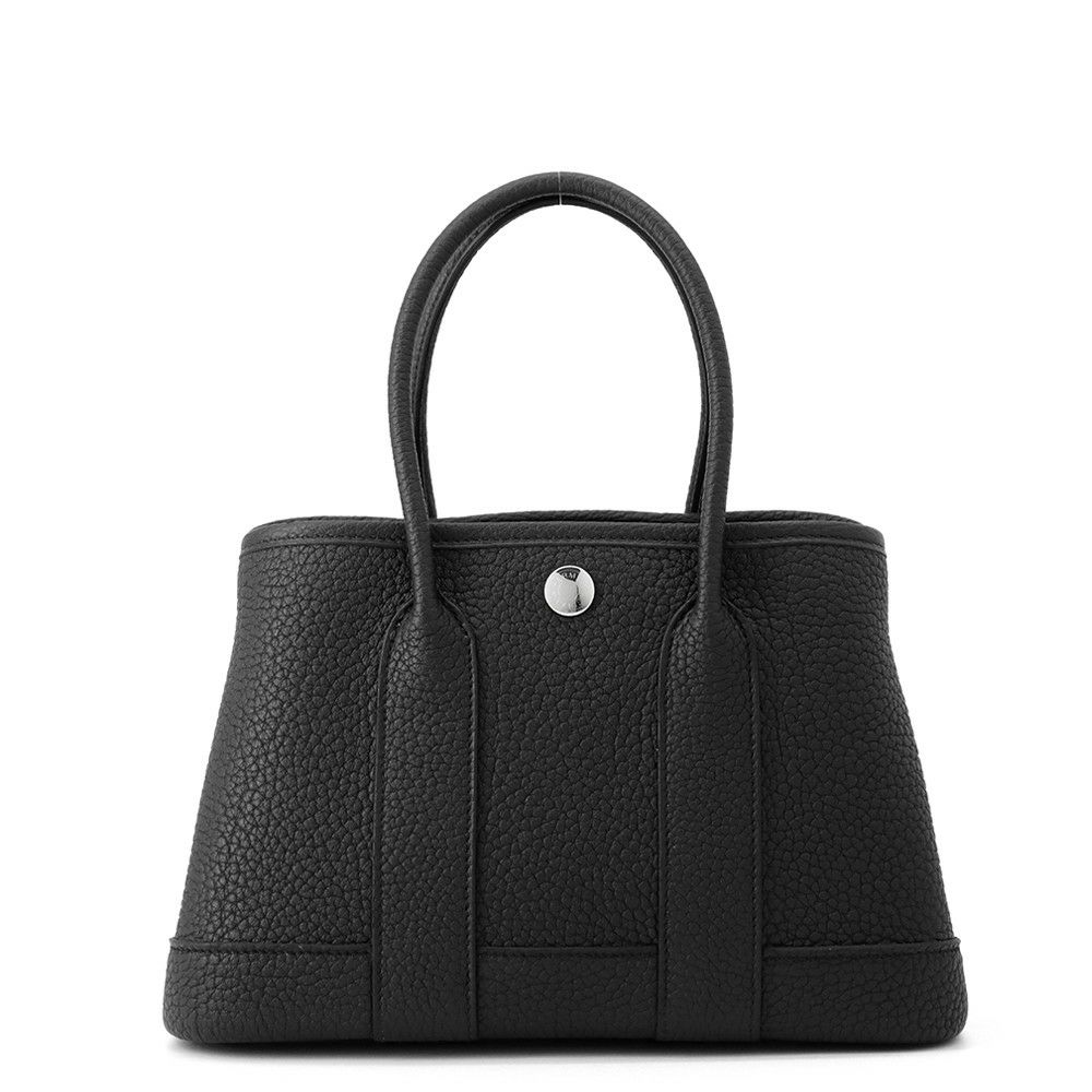 エルメス トートバッグ ネオ・ガーデン 23 ガーデンパーティ ブラック/シルバー金具 ネゴンダ K刻印 黒