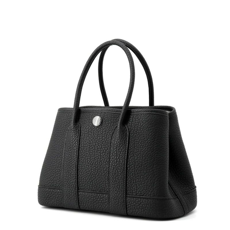 エルメス トートバッグ ネオ・ガーデン 23 ガーデンパーティ ブラック/シルバー金具 ネゴンダ K刻印 黒