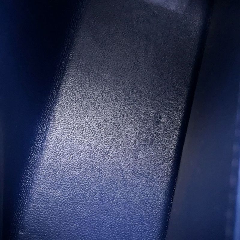 エルメス ミニケリー2 外縫い ブルーサフィール/シルバー金具 アリゲーターシャイン A刻印 2wayショルダー