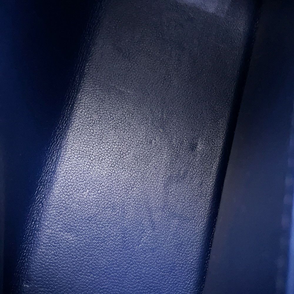 エルメス ミニケリー2 外縫い ブルーサフィール/シルバー金具 アリゲーターシャイン A刻印 2wayショルダー