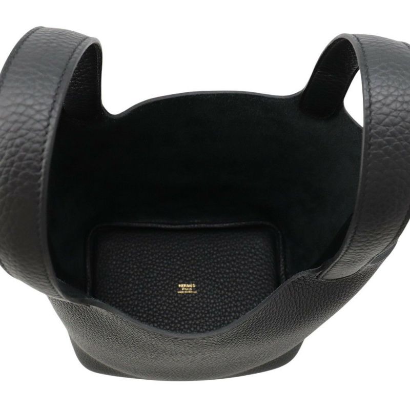 エルメス ハンドバッグ ピコタンロックPM ブラック/ゴールド金具 トリヨンクレマンス K刻印 黒