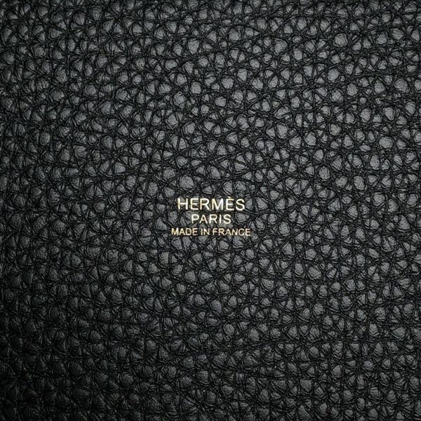 エルメス ハンドバッグ ピコタンロックPM ブラック/ゴールド金具 トリヨンクレマンス K刻印 黒