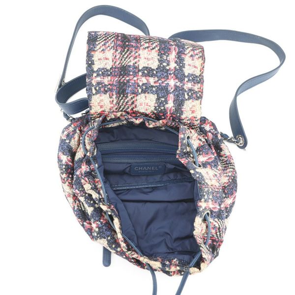 シャネル バックパック ココマーク ツイードプリント ナイロン A66445 CHANEL バッグ リュックサック