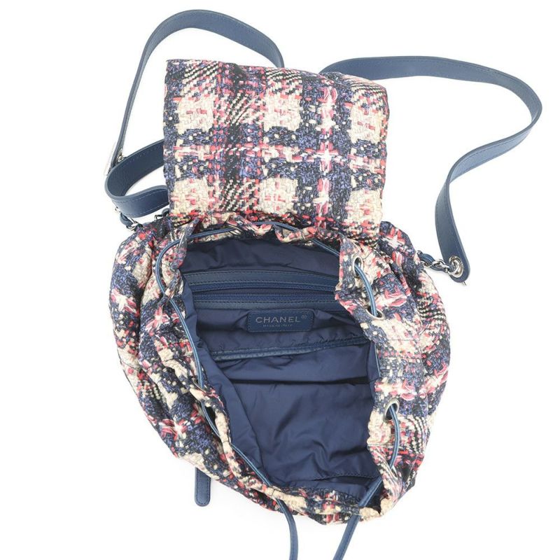 シャネル バックパック ココマーク ツイードプリント ナイロン A66445 CHANEL バッグ リュックサック