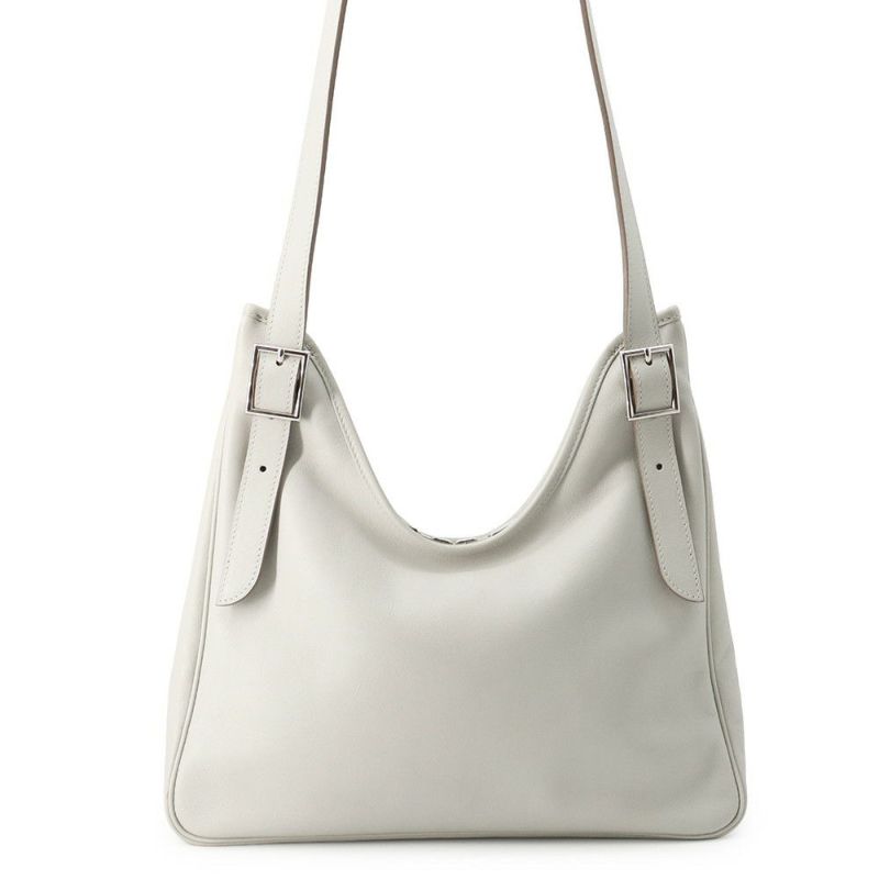 エルメス ショルダーバッグ マサイ カット32 パールグレー/シルバー金具 スイフト □O刻印