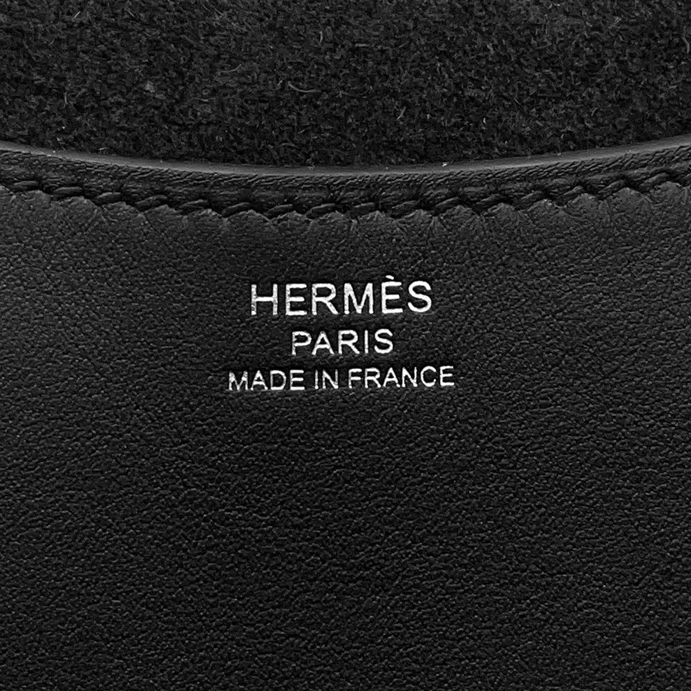 エルメス トートバッグ インザループ 23 ブラック/シルバー金具 トリヨンクレマンス/スイフト W刻印 黒