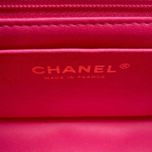 シャネル チェーンショルダーバッグ マトラッセ ココマーク トップハンドル ミニ ラムスキン AS2431 CHANEL