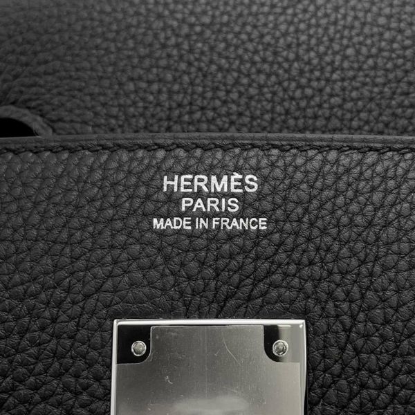 エルメス バーキン30 ブラック/シルバー金具 トゴ W刻印 HERMES Birkin ハンドバッグ 黒