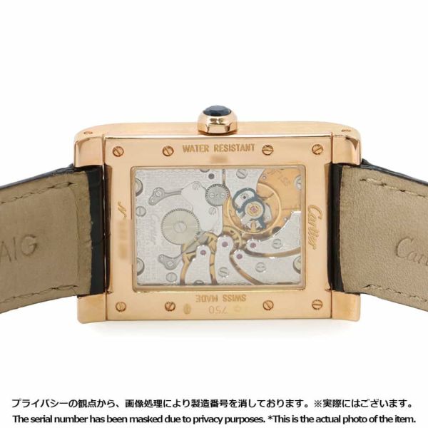 カルティエ タンク ア ヴィス 2タイムゾーン LM W1537651 Cartier 腕時計 シルバー文字盤