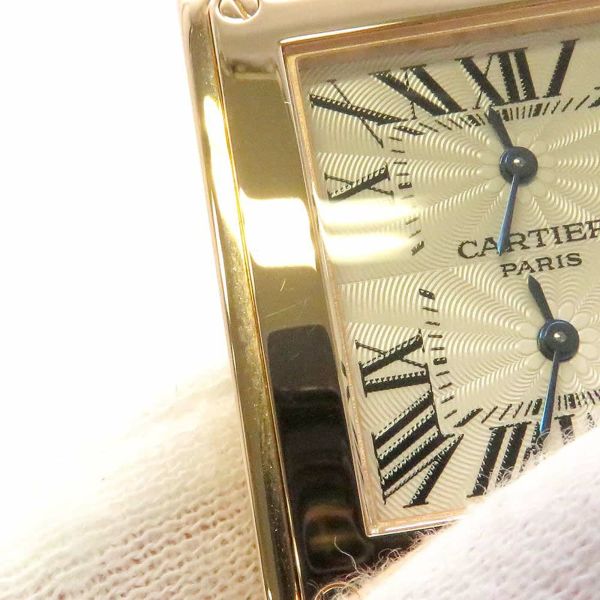 カルティエ タンク ア ヴィス 2タイムゾーン LM W1537651 Cartier 腕時計 シルバー文字盤