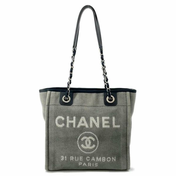 シャネル トートバッグ ドーヴィルライン トートPM ココマーク レッド A66939 CHANEL バッグ チェーン ロゴ キャンバス 黒