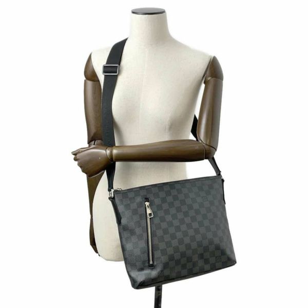 ルイヴィトン ショルダーバッグ ダミエ・グラフィット ミックPM N41211 LOUIS VUITTON ヴィトン バッグ メンズ 黒