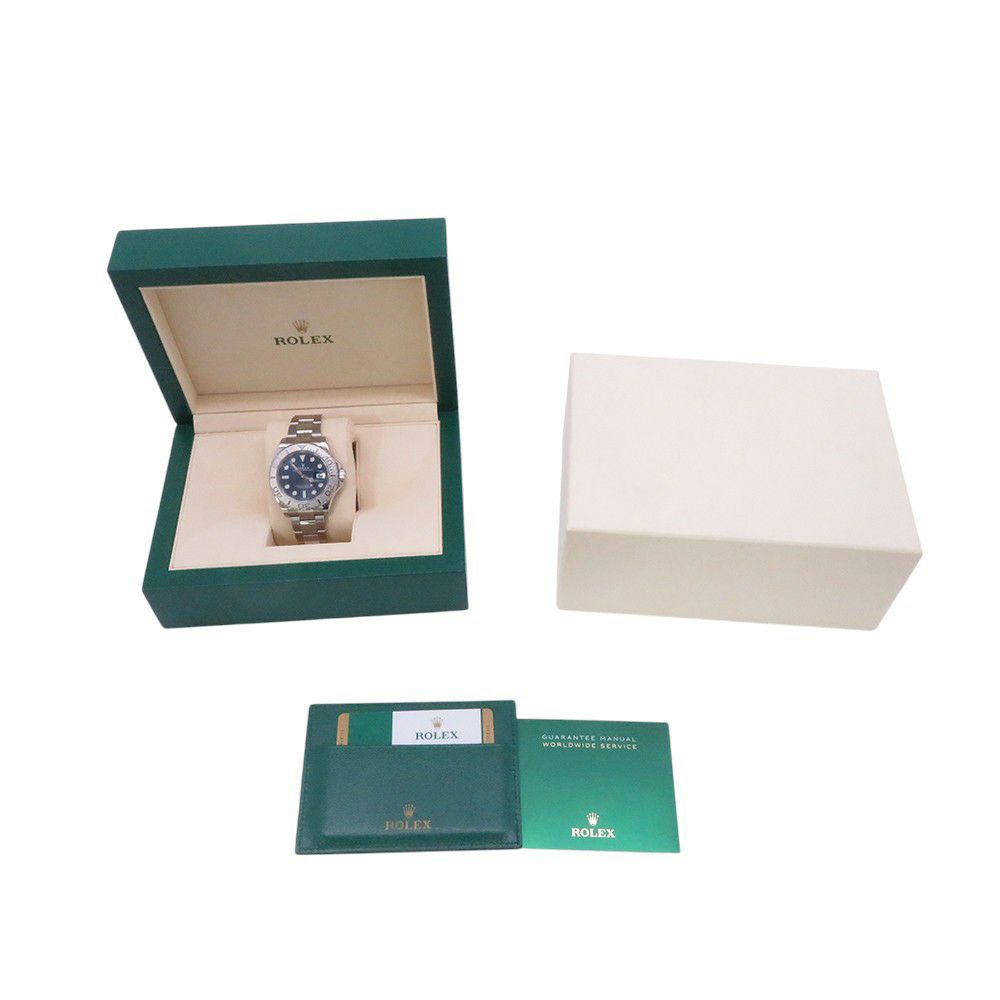 ロレックス ヨットマスター ロレジウム SS/プラチナ ランダムシリアル ルーレット 116622 ROLEX 腕時計 ブルー文字盤
