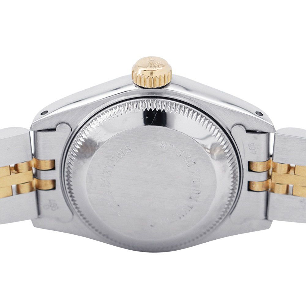 ロレックス デイトジャスト R番 SS/K18YG 69173 ROLEX 腕時計 黒文字盤