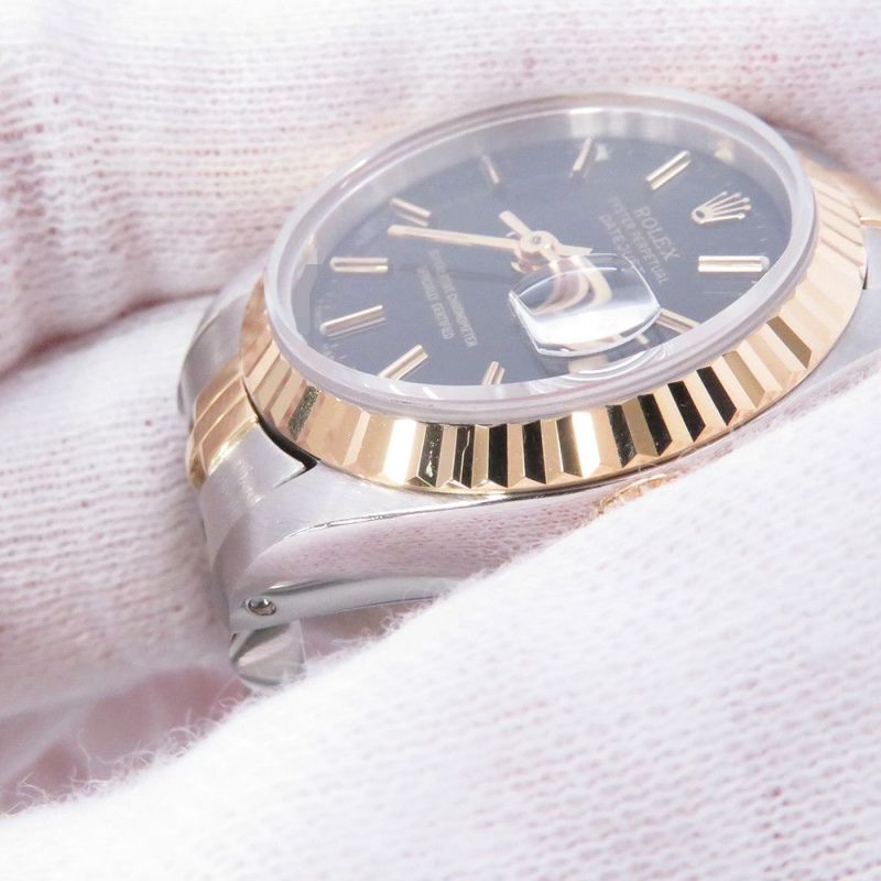 ロレックス デイトジャスト R番 SS/K18YG 69173 ROLEX 腕時計 黒文字盤