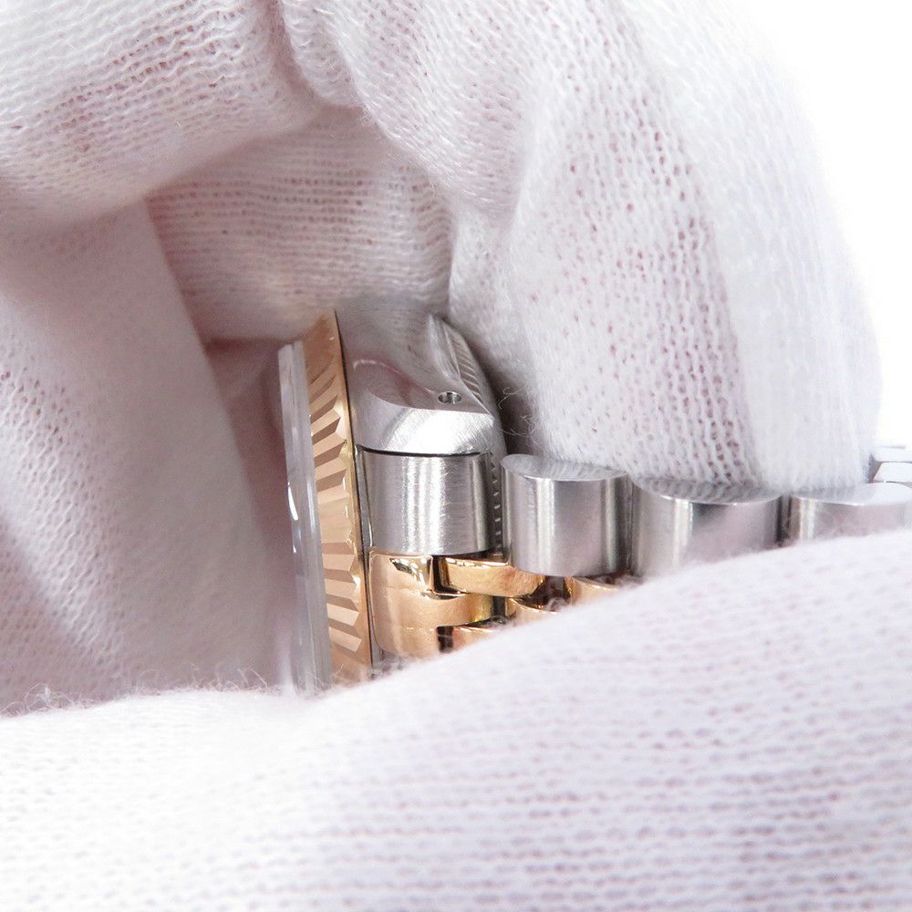 ロレックス デイトジャスト R番 SS/K18YG 69173 ROLEX 腕時計 黒文字盤