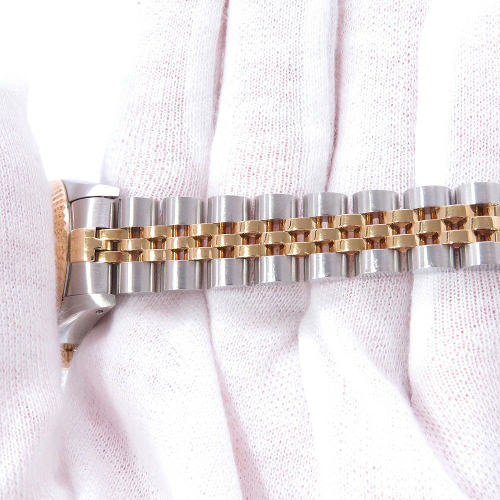 ロレックス デイトジャスト R番 SS/K18YG 69173 ROLEX 腕時計 黒文字盤