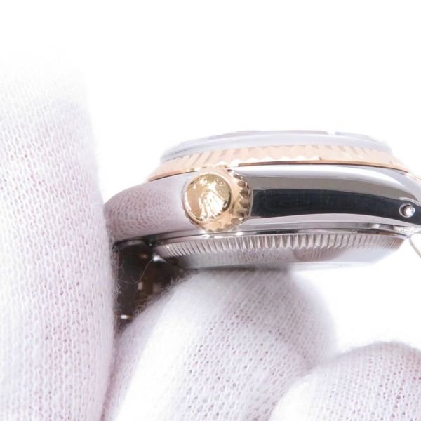 ロレックス デイトジャスト R番 SS/K18YG 69173 ROLEX 腕時計 黒文字盤