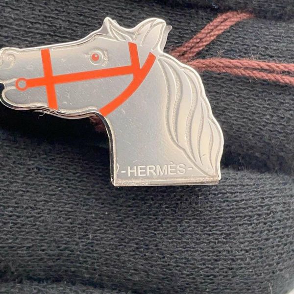 エルメス スカーフリング カドリージュ オレンジ/シルバー金具 HERMES