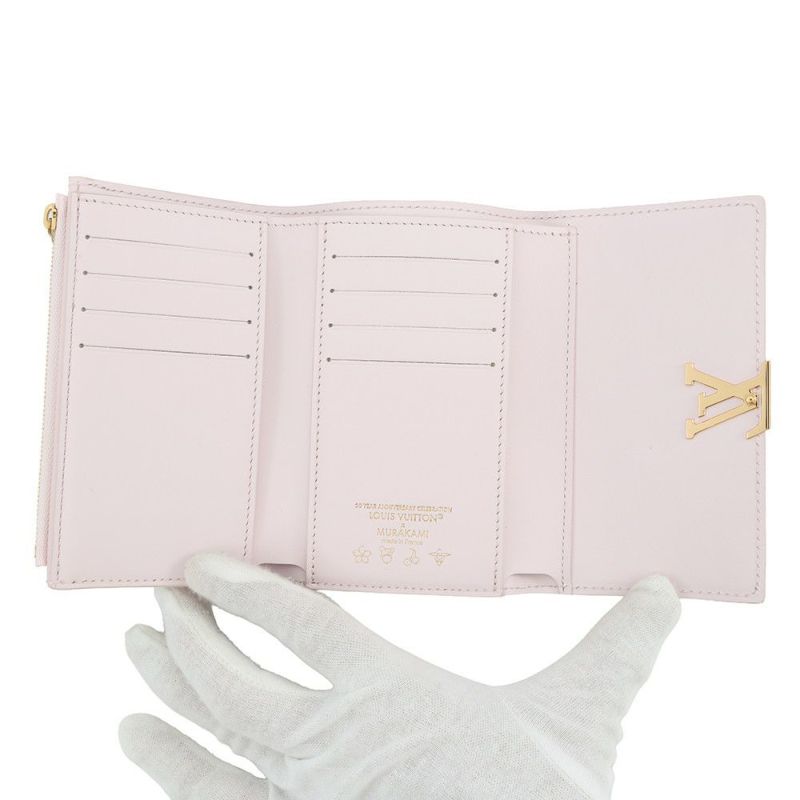 ルイヴィトン 財布 スムースラムレザー/チェリーブロッサム LV × TM ポルトフォイユ・カプシーヌ コンパクト M13445 村上隆